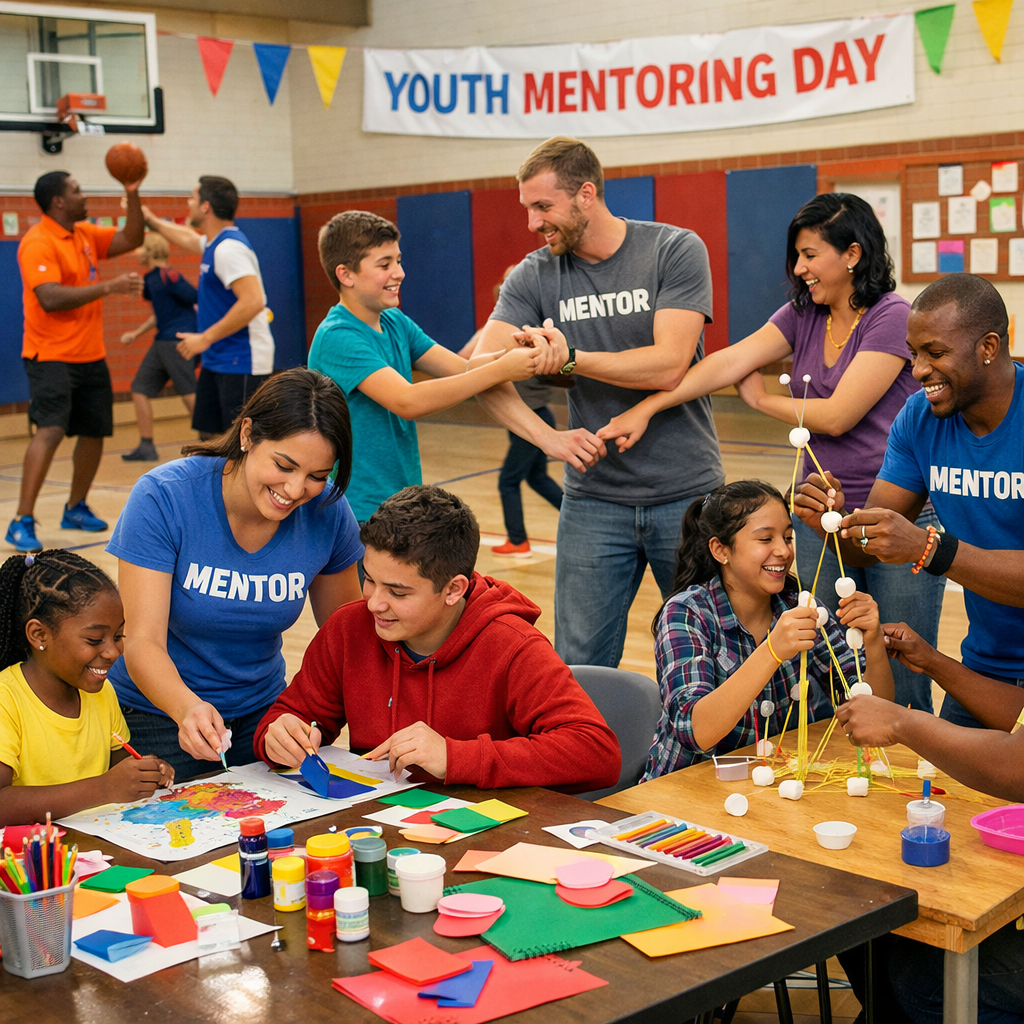 Youth mentoring day at the community center